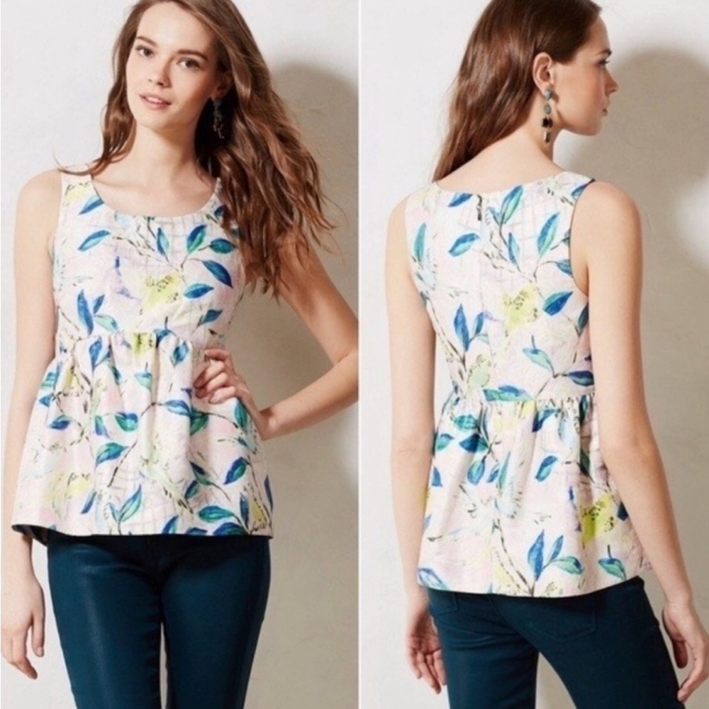 Leifsdottir Tank Peplum Top Size 8